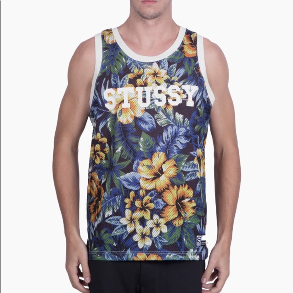 Stussy Island Flower Mesh Tank